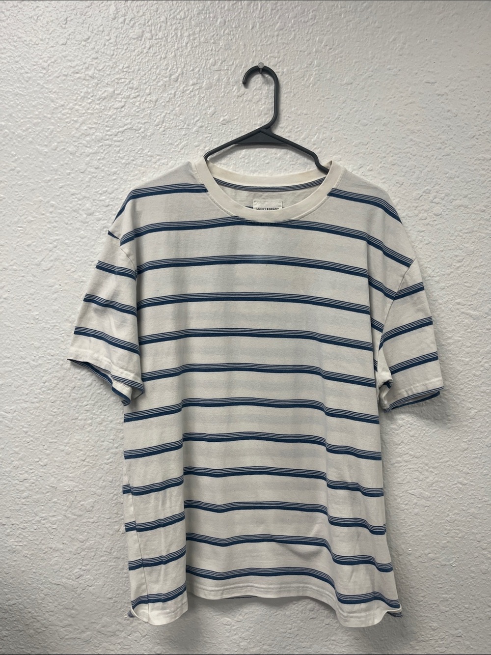 Lucky Brand Blue and White Striped Short Sleeve Tee
#1029
